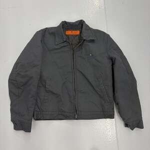Vintage 70s Red Kap Grey Canvas Workwear Mechanics Jacket